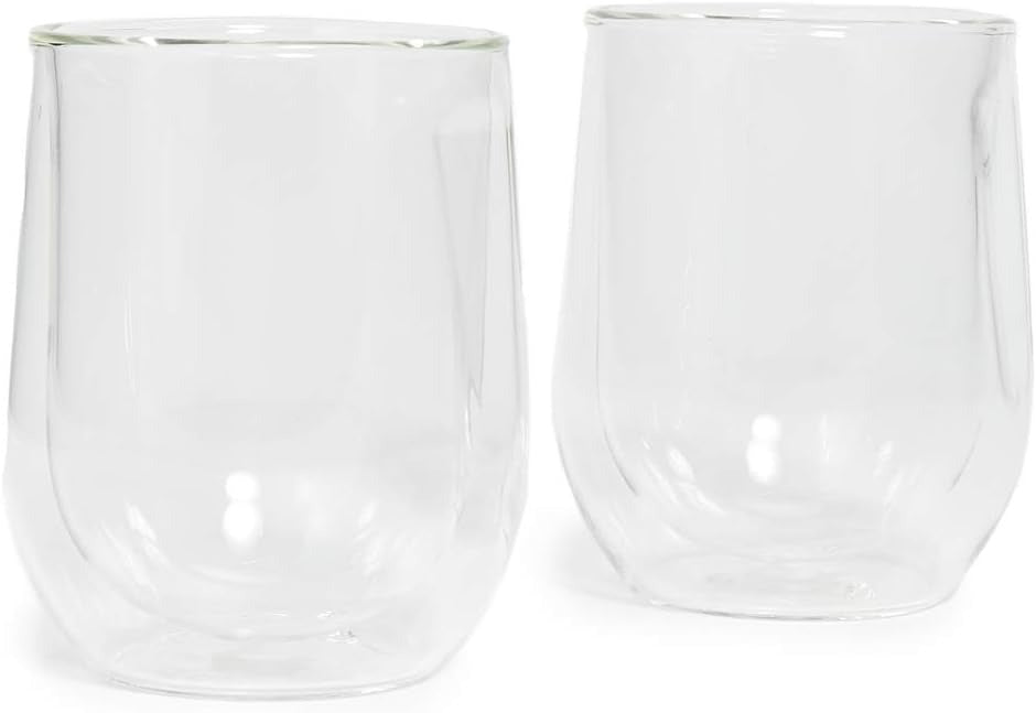 GLASS STEMLESS - DOUBLE PACK - CLEAR