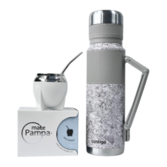 Combo Matero 2.0 Termo Contigo 1,1lts + Mate Pampa + Caja de Regalo
