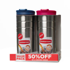 Value Pack Rubbermaid: 2 Vasos 473ml - El 2do con 50% Off