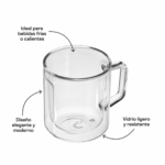 Set de 2 Tazas de Vidrio de Doble Pared Corkcicle de 355 ml - Imagen 2